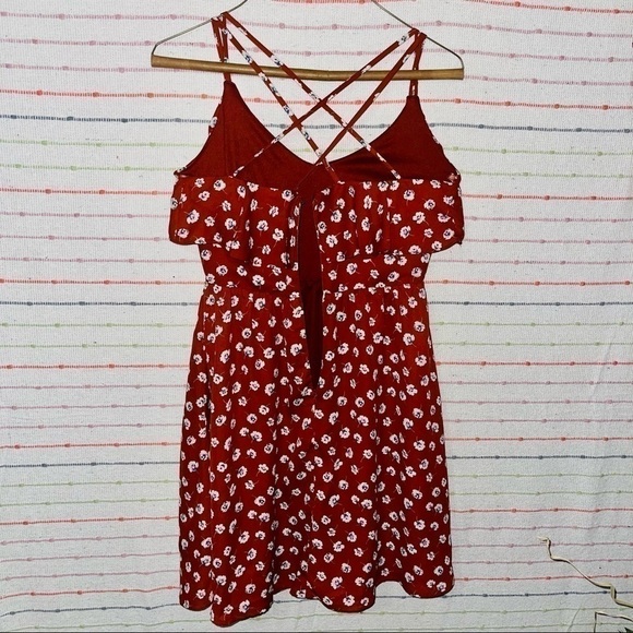 Xhilaration  NWOT Burned Orange Floral Dress - Picture 8 of 10